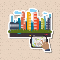 Smart city vector design, editable graphic