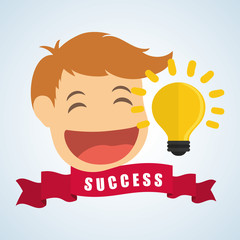 Flat illustration about success design, business related