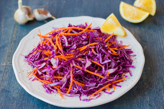 Salad of red cabbage