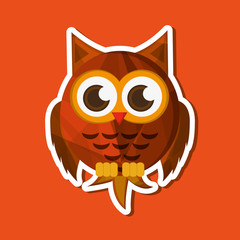 Vector illustration of an Owl, graphic design, animal represent knowledge