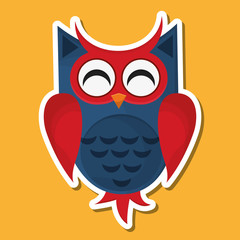 Vector illustration of an Owl, graphic design, animal represent knowledge