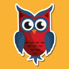Vector illustration of an Owl, graphic design, animal represent knowledge