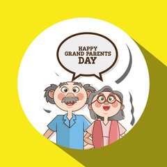 Vector illustration of Grandparents, graphic design