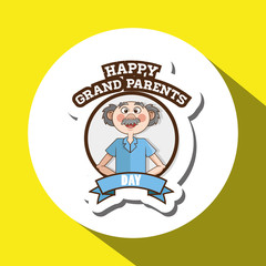 Vector illustration of Grandparents, graphic design
