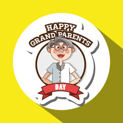 Vector illustration of Grandparents, graphic design