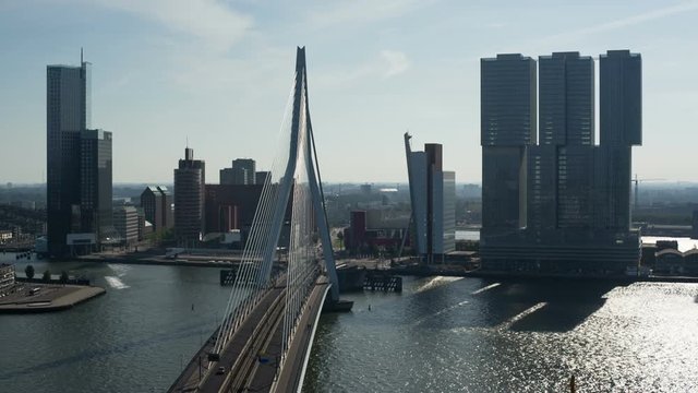 Erasmusbrug bridge in Rotterdam, Netherlands