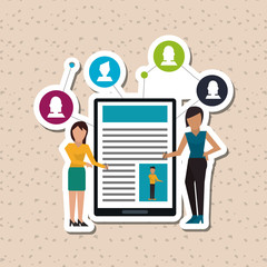 Social media graphic design, vector illustration