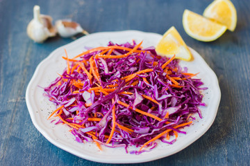 salad of red cabbage