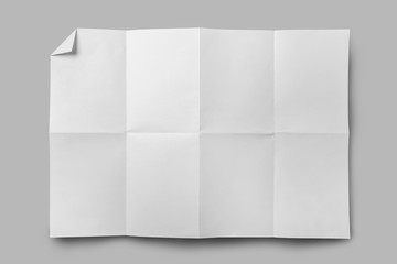 Empty white Crumpled paper  isolate