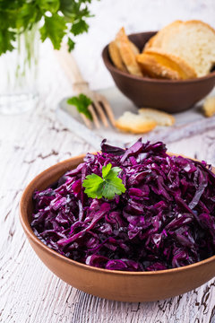 Pickled red cabbage