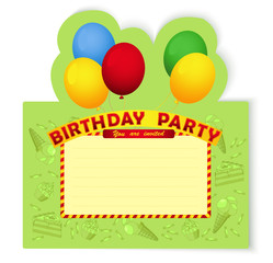 Birthday party inventation card