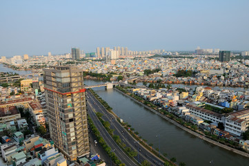 View of Saigon from the high point, Ho Chi inh city, Vietnam