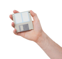 Floppy Disk - Tachnology from the past, isolated on white