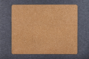 cork mat isolated on gray background