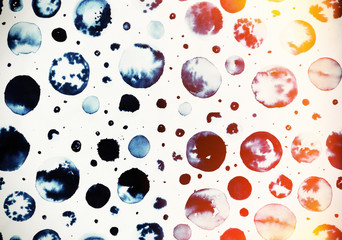Watercolor background with circles