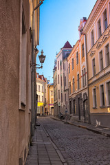 Fototapeta na wymiar Narrow Street In Tallinn