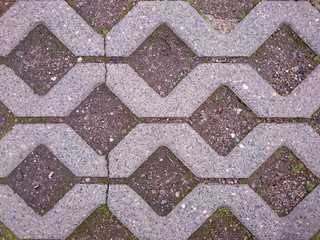 regular geometrical pattern of interesting pavement stones