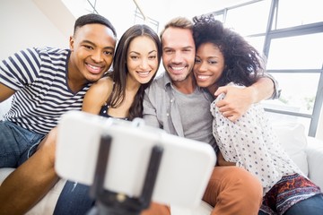 Friends posing for a selfie