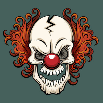 Vector evil clown