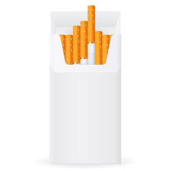 Pack of cigarettes. Open pack