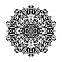 Mandala. Vintage decorative elements. Oriental pattern, vector illustration.  Islam, Arabic, Indian, turkish, pakistan, chinese, ottoman motifs