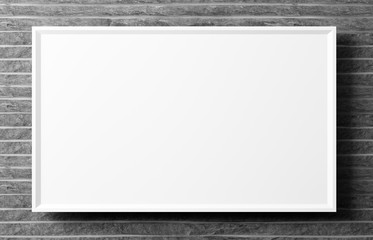 Obraz premium Poster against of stone wall background 3d rendering