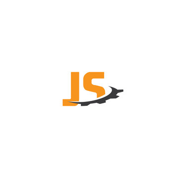 js alphabet with swoosh gears