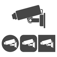 Security camera icon - vector icons set