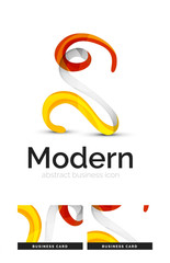 Ribbon swirl business logo