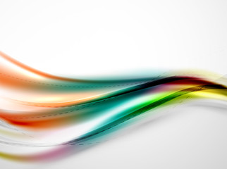 Fototapeta premium Gładkie gradienty kolorów raibow w szablonie fali biznesowej