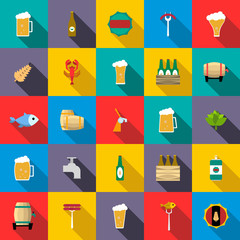 Beer icons set