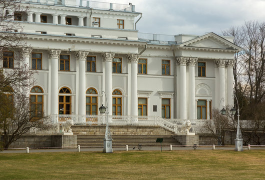 West facade of Yelagin Palace, St. Petersburg in St.Petersburg.
