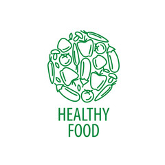 vector logo healthy eating