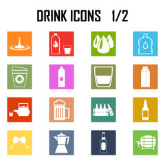 drinks icon set .