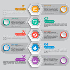 Abstract 3D Paper Infographics