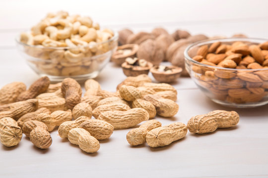 Mixed Nuts: Peanuts, Cashews, Almonds, Walnuts