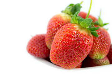 Beautiful strawberries isolated on white