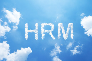 HRM cloud word on sky.