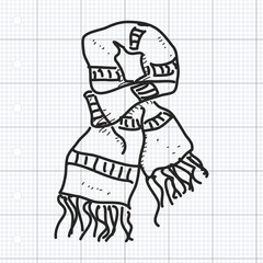 Simple doodle of a scarf
