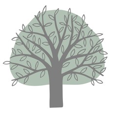 Tree vector illustration. Abstract symbol of nature.