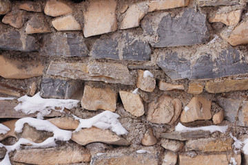 Background texture of natural stone bricks
