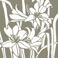 Vector Illustration of lilies.