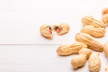 Fruits peanut in shell and peeled