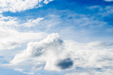 colorful dramatic sky with cloud at sunset