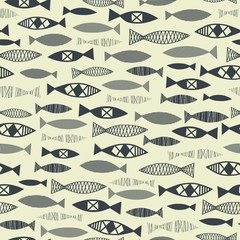 Fish seamless pattern.