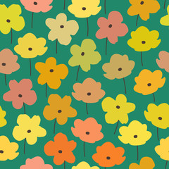 Seamless floral pattern. Flowers texture.