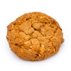 Oatmeal cookies with isolated background.