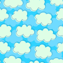 Cloudy sky. Seamless pattern