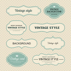 
Vector set of vintage frames.