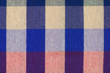 blue checkered fabric tablecloth